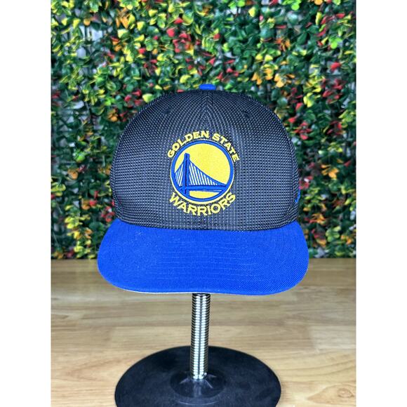 Golden State Warriors NBA‎ New Era 9Fifty Snapback Cap Hat Black Blue Yellow - Picture 1 of 10